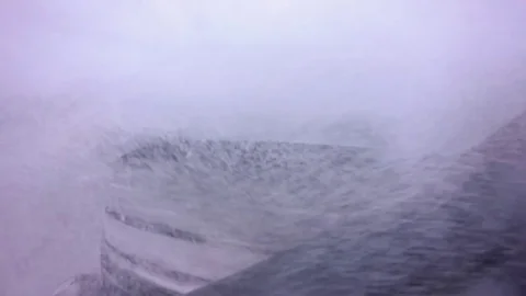Car wheels riding on deep snow at winter season. Snow element. Drivers can no Stock Footage 85050818