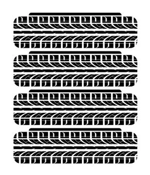 Car wheels in stack. Change of tires before the start of season. Car wheel Stock Illustration