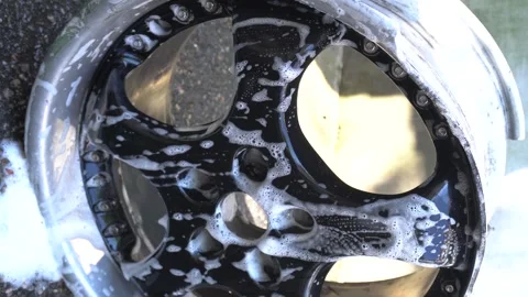 Car wheels, titanium rims, black 스톡 동영상 282510601