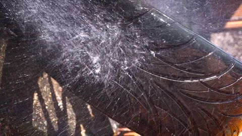 Car wheels, titanium rims Stock Footage 305654828