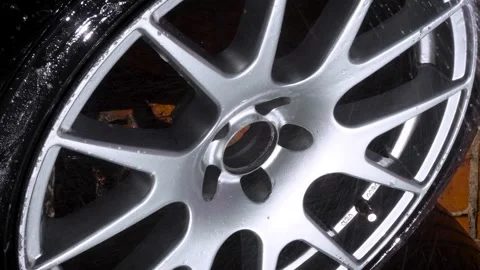 Car wheels, titanium rims Stock Footage 305654921