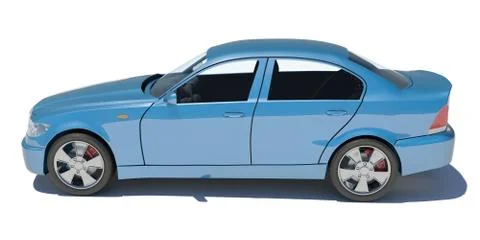 Car on white Stock Illustration