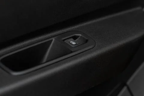 Car window control panel.  Automatic power window up and down button. Stock Photos