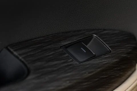 Car window control panel.  Automatic power window up and down button. Photos