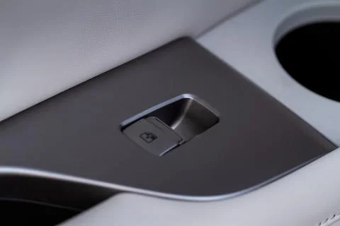 Car window control panel.  Automatic power window up and down button. Stock Photos