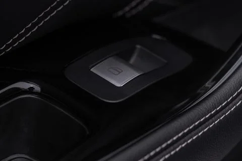 Car window control panel. Automatic power window up and down button. Stock Photos