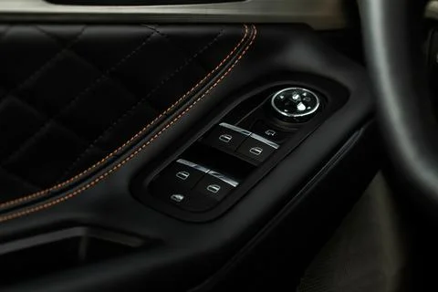 Car window control panel. Automatic power window up and down button. Stock Photos