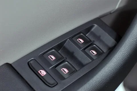 Car window control panel Stock Photos