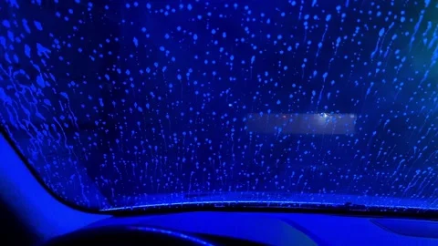 A car window is covered in green spots Stock-Footage 271283803