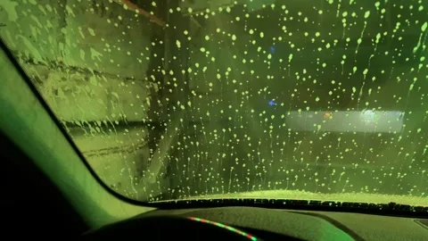 A car window is covered in snow and ice Stock Footage 270058505