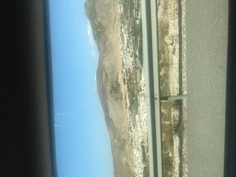 From a car window to the mountains Stock Photos