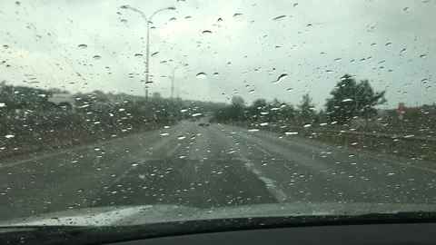 Car Window rain Stock Footage 133741384