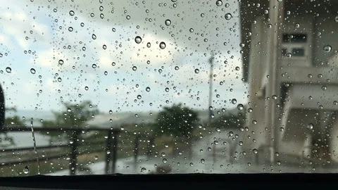 Car Window raining Stock Footage 126202430