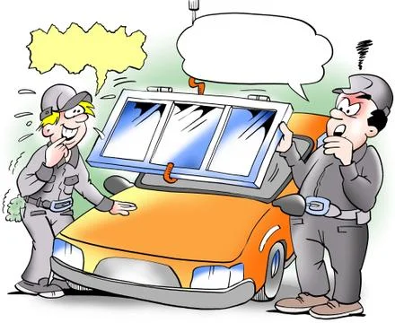 Car window switch Stock Illustration