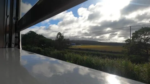 The car window of the train Stock Footage 317271086