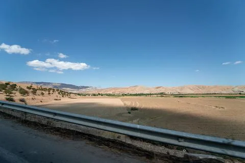 Car window view over a rural area Stock Photos