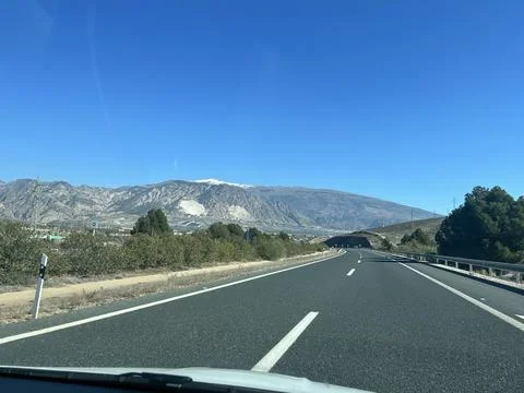 Car window view in Spain Stock Photos