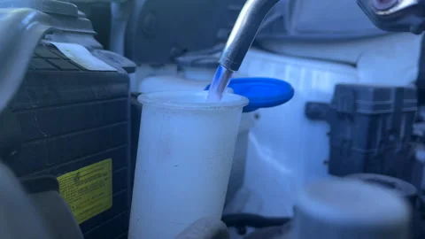 Car Window Washer Spray Closeup Video stock 311049371
