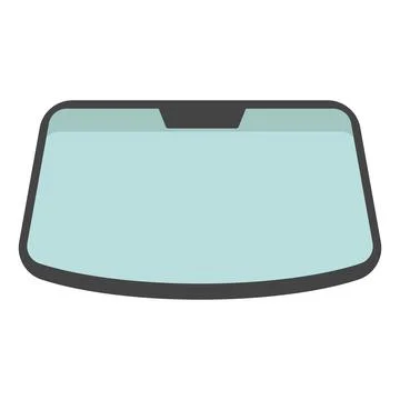Car windscreen flat clipart vector illustration 库存插图