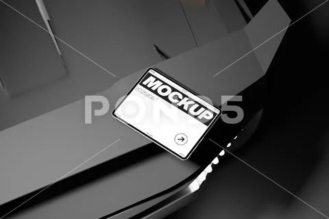 Car Windshield Poster Mockup Plantilla PSD