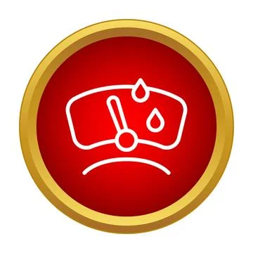 Car windshield washer fluid low warning icon Stock Illustration