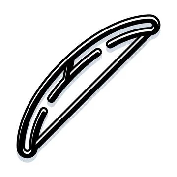 Car windshield wiper sweeping window cleaning icon Stock Illustration