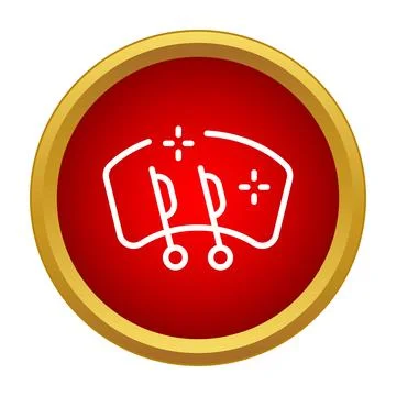 Car windshield wipers cleaning service icon Stock Illustration