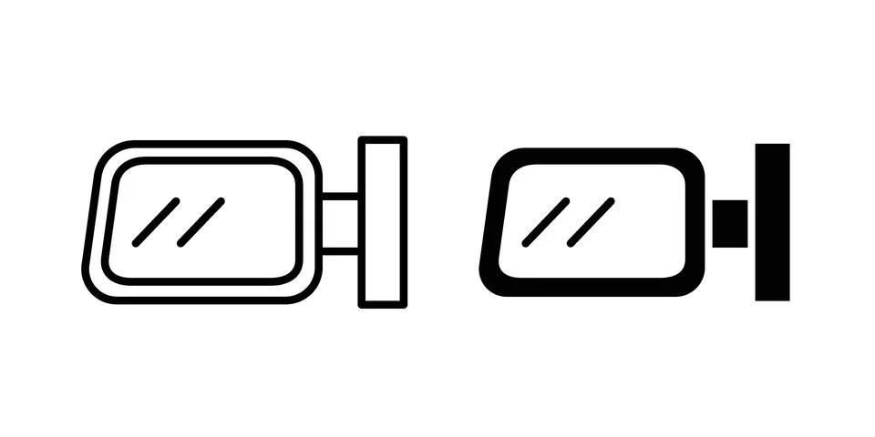 Car wing mirror icon design. Simple Vector illustrations.. 스톡 일러스트