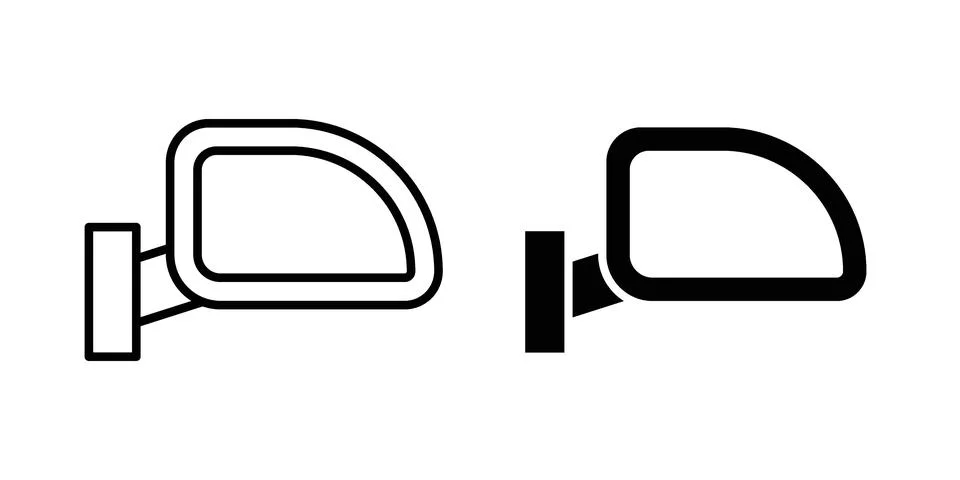 Car wing mirror icon set, collection of vector icons 스톡 일러스트