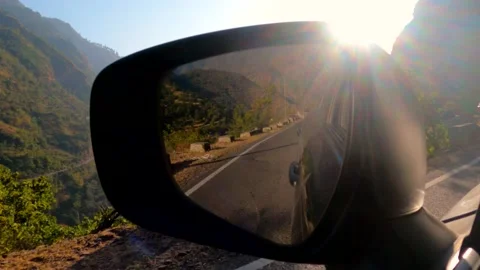 Car Wing mirror view Stock Footage 144632599