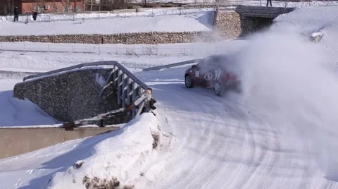 The car winter. Stock Footage 47688786