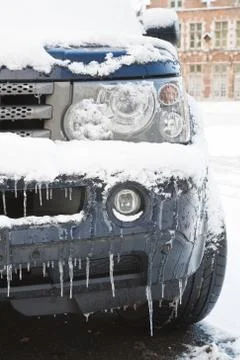 Car in winter Stock Photos