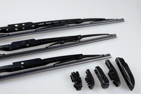 Car wipers set of different size and weather. Stock Photos