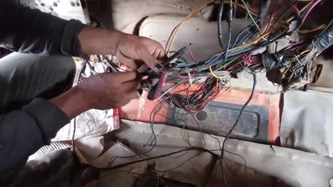 Car wiring Video stock 265656768