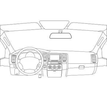 The car without a driver on the road. 스톡 일러스트