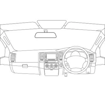 The car without a driver on the road. 스톡 일러스트