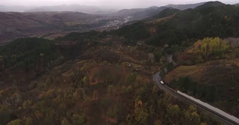 Car into the woods Stock Footage 82648330