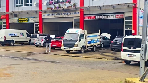 Car workshop in the city Stock Footage 277174630