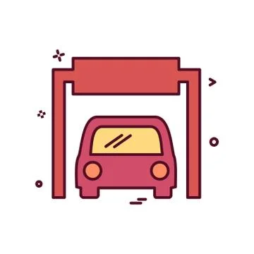 Car workshop icon design vector Stock Illustration