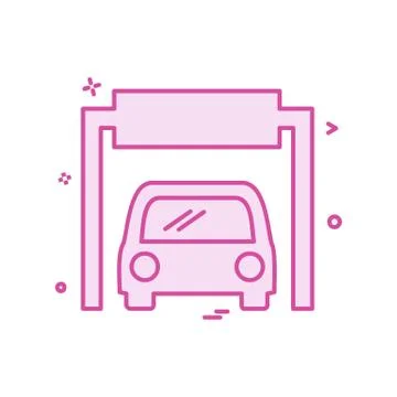 Car workshop icon design vector Stock Illustration
