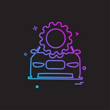 Car Workshop icon design vector Stock Illustration