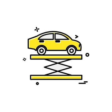 Car Workshop icon design vector Stock Illustration