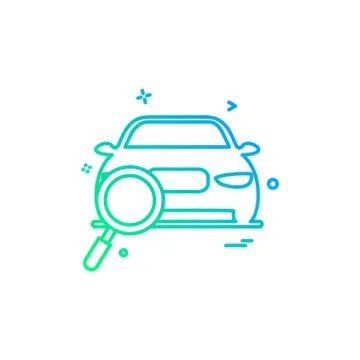 Car Workshop icon design vector Stock Illustration