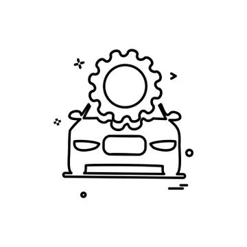 Car Workshop icon design vector Stock Illustration