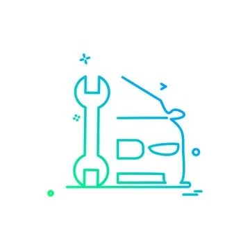Car Workshop icon design vector Stock Illustration