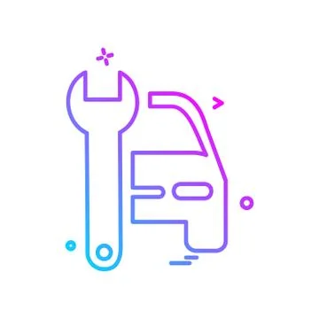 Car workshop icon design vector Stock Illustration