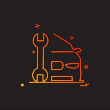 Car Workshop icon design vector Stock Illustration
