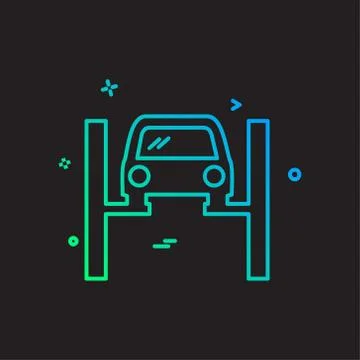 Car workshop icon design vector Stock Illustration
