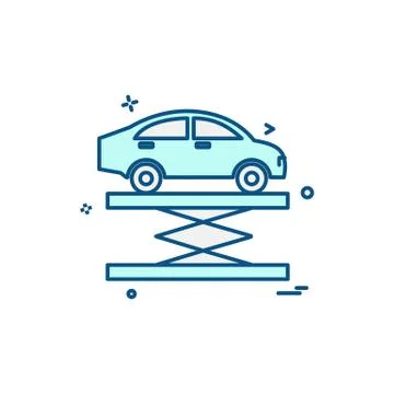 Car Workshop icon design vector Stock Illustration