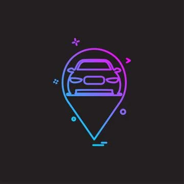 Car Workshop icon design vector Stock Illustration
